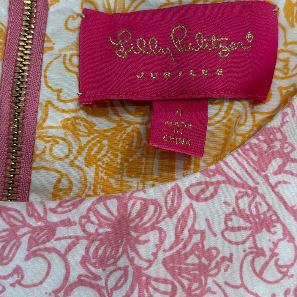 Lilly Pulitzer Jubilee Tenley Shift Toile Dress Sz 4 - Picture 2 of 8